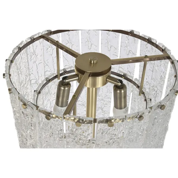 Floor Lamp Home ESPRIT Transparent Golden 25 W 220 V 38 x 38 x 160 cm