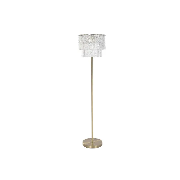 Floor Lamp Home ESPRIT Transparent Golden 25 W 220 V 38 x 38 x 160 cm