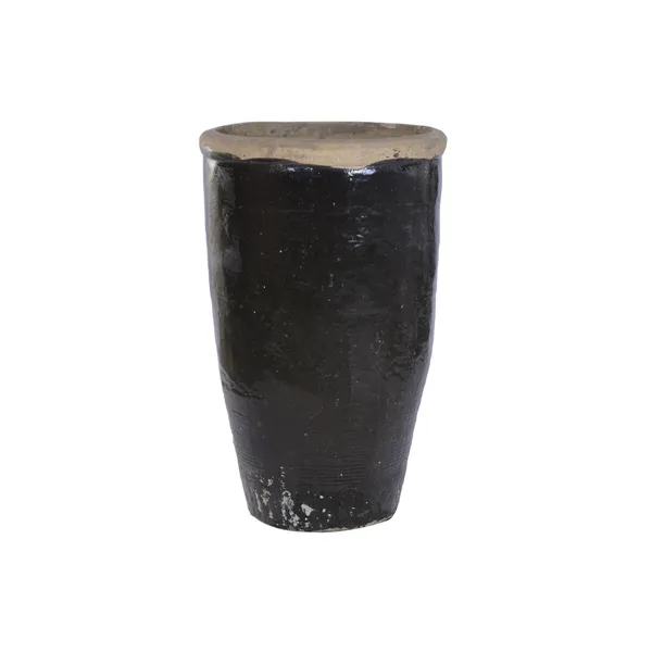 Vase Home ESPRIT Black Clay Oriental 58 X 58 X 95 CM