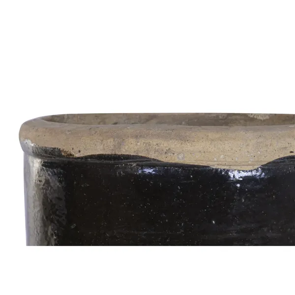 Vase Home ESPRIT Black Clay Oriental 58 X 58 X 95 CM