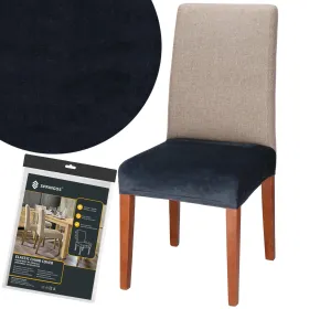 Chair seat cover Springos HA5268 velour elastic universal dark gray