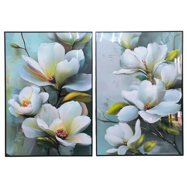 Painting Home ESPRIT Aluminium MDF Wood 70 x 3,5 x 100 cm (2 Units)