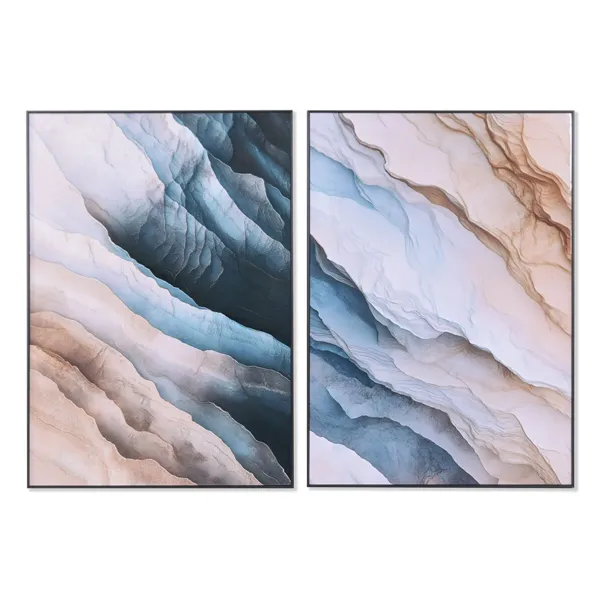 Painting Home ESPRIT Aluminium MDF Wood 70 x 3,5 x 100 cm (2 Units)