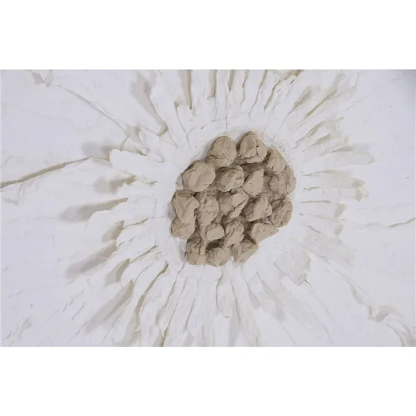 Canvas Home ESPRIT White Flower Shabby Chic 120 X 7 X 120 CM