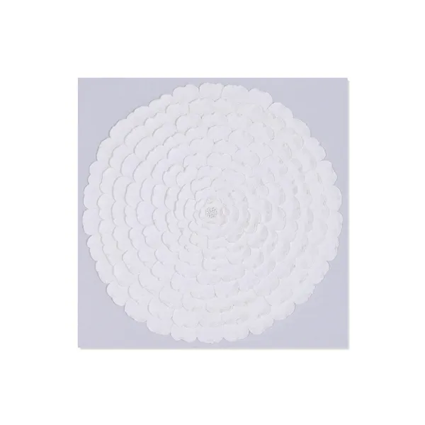 Canvas Home ESPRIT White Flower Shabby Chic 120 X 7 X 120 CM
