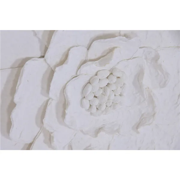 Canvas Home ESPRIT White Flower Shabby Chic 120 X 7 X 120 CM