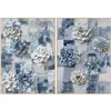 Canvas Home ESPRIT Blue White Modern 103 x 4 x 143 cm (2 Units)