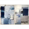 Canvas Home ESPRIT Blue White Abstract Modern 103 x 4 x 143 cm (2 Units)