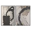 Canvas Home ESPRIT Black Grey Modern 103 x 4 x 143 cm (2 Units)