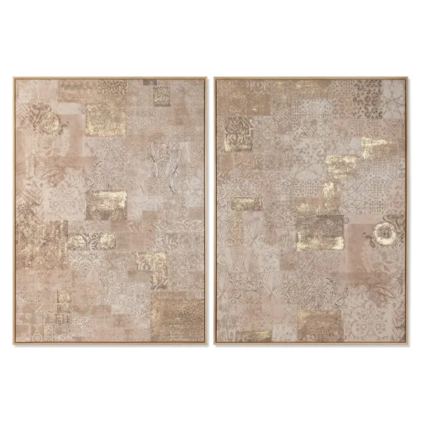 Canvas Home ESPRIT Brown Indian Man 103 x 4 x 143 cm (2 Units)