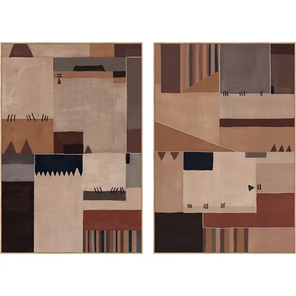 Canvas Home ESPRIT Patchwork Urban 82,5 X 4 X 122,5 CM (2 Units)