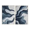 Canvas Home ESPRIT Blue White Abstract Modern 82,5 x 4,5 x 122,5 cm (2 Units)