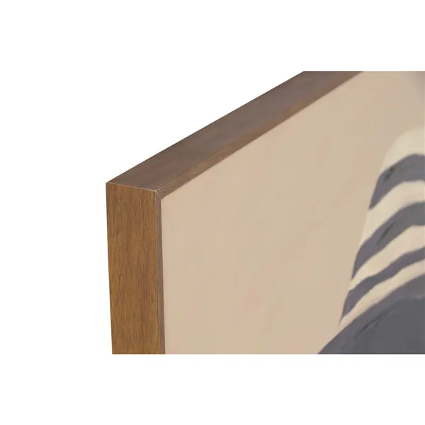 Canvas Home ESPRIT Brown Black Lady With relief Urban 100 x 4 x 140 cm (2 Units)