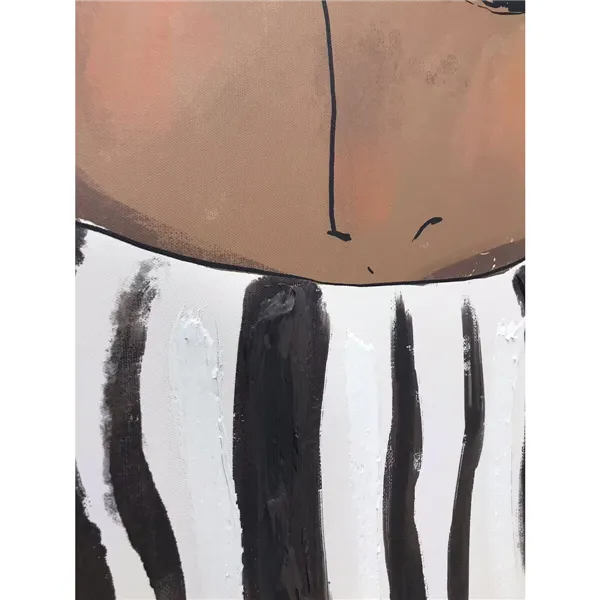 Canvas Home ESPRIT Brown Black Lady With relief Urban 100 x 4 x 140 cm (2 Units)
