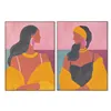 Canvas Home ESPRIT Modern chica 100 x 4 x 140 cm (2 Units)