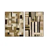 Canvas Home ESPRIT Brown Beige Modern With relief Urban 90 x 4 x 120 cm (2 Units)
