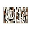 Canvas Home ESPRIT White Grey Abstract Urban 100 x 4 x 140 cm (2 Units)