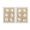 Canvas Home ESPRIT White Black Beige Modern With relief Urban 90 x 4 x 120 cm (2 Units)