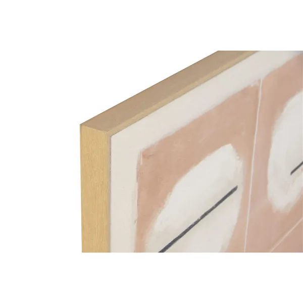 Canvas Home ESPRIT White Black Beige Modern With relief Urban 90 x 4 x 120 cm (2 Units)
