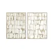 Canvas Home ESPRIT White Beige Abstract Urban 90 x 4 x 120 cm (2 Units)