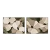 Canvas Home ESPRIT White Green Flowers Shabby Chic With relief 120 x 4 x 90 cm (2 Units)