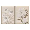 Canvas Home ESPRIT White Beige Flowers Traditional 60 X 3,7 X 80 CM (2 Units)