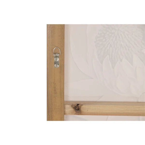 Canvas Home ESPRIT White Beige Flowers Traditional 60 X 3,7 X 80 CM (2 Units)