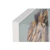 Canvas Home ESPRIT Sky blue Lion Urban Lacquered 62 x 3,5 x 92 cm (2 Units)