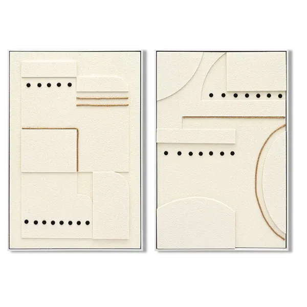 Canvas Home ESPRIT White Modern Scandinavian 62 x 4,5 x 92 cm (2 Units)