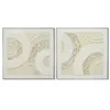 Canvas Home ESPRIT White Beige Abstract Scandinavian 82 x 4,5 x 82 cm (2 Units)