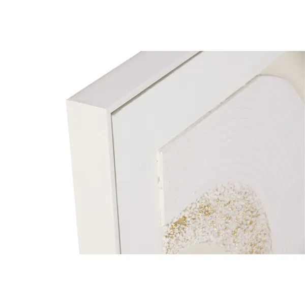 Canvas Home ESPRIT White Beige Abstract Scandinavian 82 x 4,5 x 82 cm (2 Units)