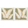 Canvas Home ESPRIT Green Beige Palms Tropical 100 x 3 x 100 cm (2 Units)