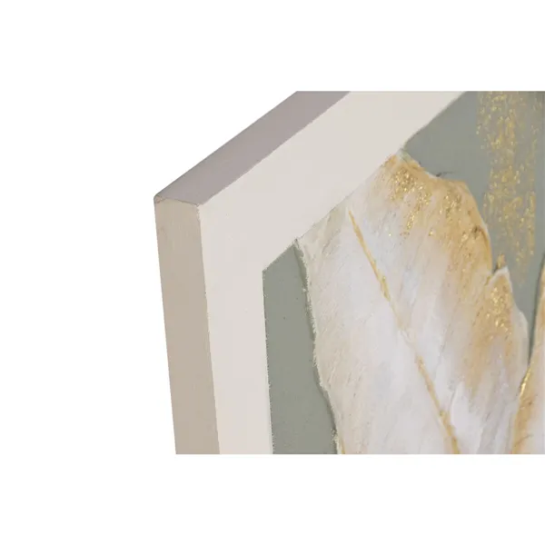 Canvas Home ESPRIT Green Beige Palms Tropical 100 x 3 x 100 cm (2 Units)
