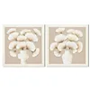 Canvas Home ESPRIT White Beige Vase Shabby Chic 100 x 3 x 100 cm (2 Units)