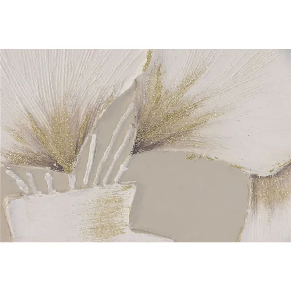 Canvas Home ESPRIT White Beige Vase Shabby Chic 100 x 3 x 100 cm (2 Units)