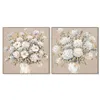 Canvas Home ESPRIT Beige Vase Shabby Chic 102 x 4,5 x 102 cm (2 Units)