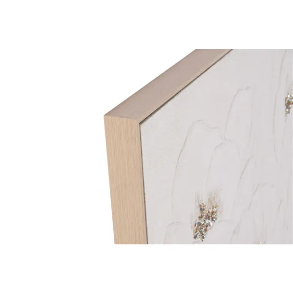 Canvas Home ESPRIT White Flowers Shabby Chic 92 x 4,5 x 122 cm (2 Units)