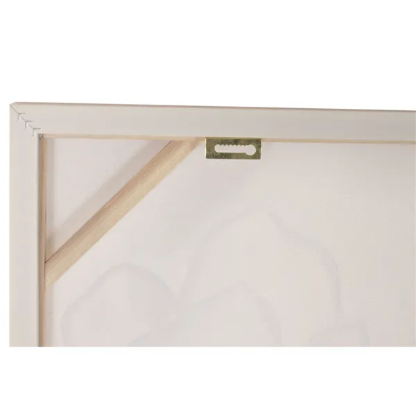 Canvas Home ESPRIT White Flowers Shabby Chic 92 x 4,5 x 122 cm (2 Units)