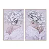 Canvas Home ESPRIT White Green Flowers Shabby Chic 80 x 3,5 x 120 cm (2 Units)