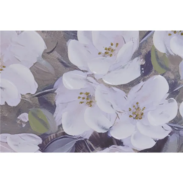 Canvas Home ESPRIT White Green Flowers Shabby Chic 80 x 3,5 x 120 cm (2 Units)