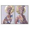 Canvas Home ESPRIT Colonial African Woman 70 x 3,5 x 100 cm (2 Units)