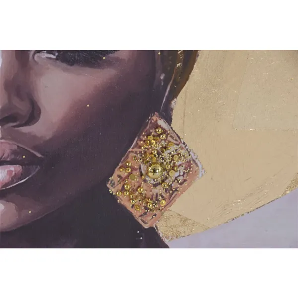 Canvas Home ESPRIT Colonial African Woman 70 x 3,5 x 100 cm (2 Units)