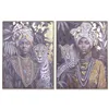 Canvas Home ESPRIT Colonial African Woman 75 x 3,5 x 100 cm (2 Units)