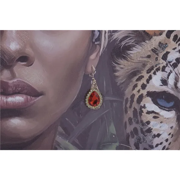 Canvas Home ESPRIT Colonial African Woman 75 x 3,5 x 100 cm (2 Units)