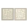 Painting Home ESPRIT MDF Wood 80 x 3,8 x 80 cm (2 Units)