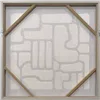 Painting Home ESPRIT MDF Wood 80 x 3,8 x 80 cm (2 Units)