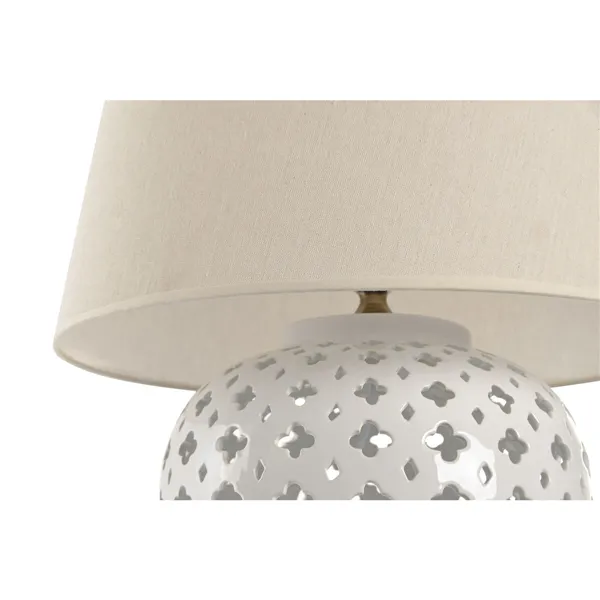 Desk lamp Home ESPRIT White Beige 220 V