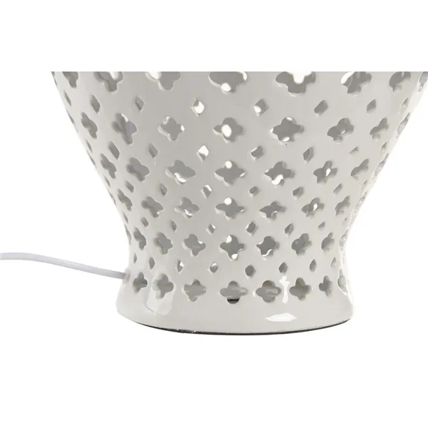 Desk lamp Home ESPRIT White Beige 220 V