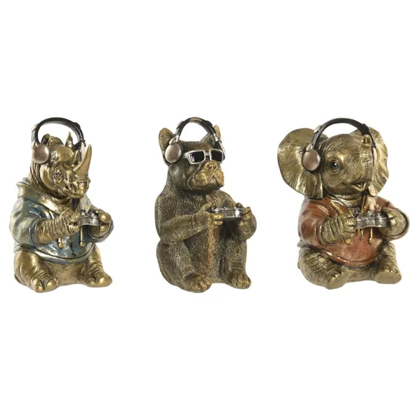 Decorative Figure Home ESPRIT Multicolour Loft (3 Units)