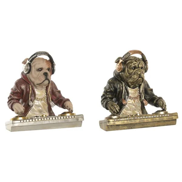 Decorative Figure Home ESPRIT Multicolour Dog Loft (2 Units)